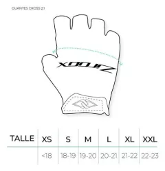 GUANTE CORTO ZIROOX CROSS 2.1 ROJO - comprar online