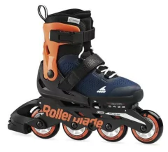 ROLLER ROLLERBLADE MICROBLADE JR AZUL/NARANJA