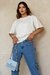 Camiseta Oversized Feminina Algodão Off-white - PDB72