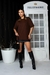 Camiseta Oversized Feminina Algodão Marrom - PDB72.3 - comprar online
