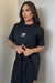 Vestido Camiseta Camisetão ads Estampado em Algodão Preto - PDB79-2