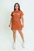Vestido Camiseta You are The one Estampado em Algodão Ferrugem - PDB79.6-2 na internet