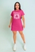 Vestido Camiseta Michigan Estampado em Algodão Pink - PDB79.7 na internet
