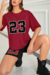 Conjunto 23 Camiseta e Short Vinho e Preto - PDB133 na internet