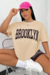 Conjunto Brooklyn 1898 Camiseta e Short Bege e Preto - PDB124