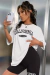 Conjunto California Camiseta e Short Branco e Preto - PDB115 na internet