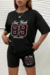 Conjunto New York 89 California Camiseta e Short Preto All Black - PDB140 - Papai Do Brás