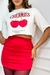 Cropped Cereja Branco em Algodão - PDB77 - comprar online