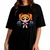 Camiseta Oversized Feminina florcinha fitnes cor branco - DT821 na internet