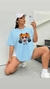 Imagem do Camiseta Oversized Feminina florcinha fitnes cor branco - DT821