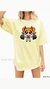 Camiseta Oversized Feminina florcinha fitnes cor branco - DT821