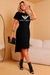 Vestido Midi Preto Marca de Luxo - VML01 na internet