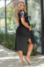 Vestido Midi Fenda Cbc Preto - PDB70.3-2 - comprar online