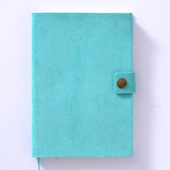 CUADERNO GAMUZA - 16 VERDE TIFANY 14X21