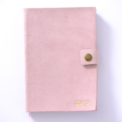 CUADERNO GAMUZA - 21 ROSA 14X21