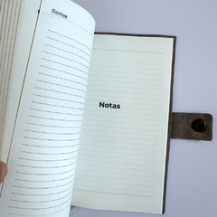 AGENDA SEMANAL GAMUZA - 6 MARRON 14X21 - tienda online