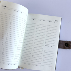 AGENDA SEMANAL GAMUZA - 30 VERDE MUSGO 14X21