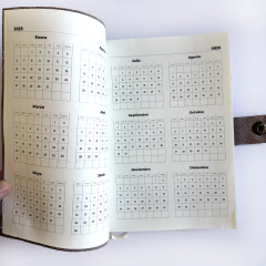 AGENDA SEMANAL GAMUZA - 20 BORDO 14X21 - tienda online