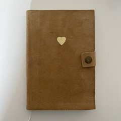 CUADERNO GAMUZA - CORAZON 14X21
