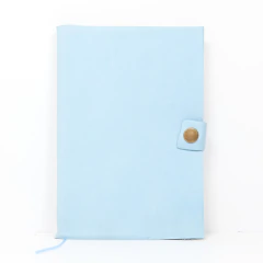 AGENDA DIARIA CUERO - CELESTE 14X21