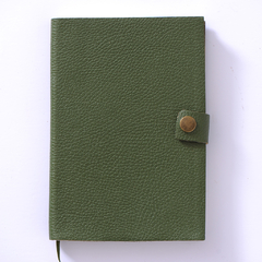 CUADERNO CUERO - 8 VERDE 14X21