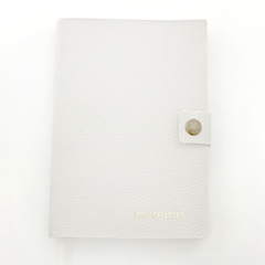 CUADERNO ECO CUERO - BLANCO 14X21