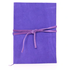 CUADERNO GAMUZA - VIOLETA 14X21 LAZOS - ENTREGA INMEDIATA
