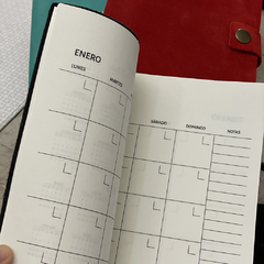 PLANNER PERPETUO GAMUZA - 6 MARRÓN 14X21