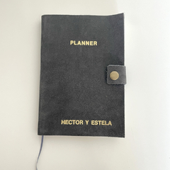 PLANNER PERPETUO GAMUZA - 14 NEGRO 14X21
