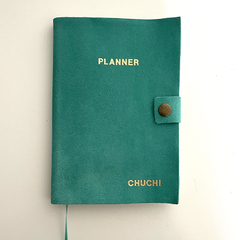 PLANNER PERPETUO GAMUZA - 16 VERDE TIFANY 14X21