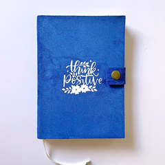 CUADERNO GAMUZA - THINK POSITIVE 14X21