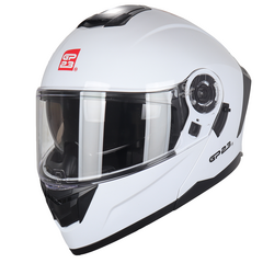 CASCO REBATIBLE DOBLE VISOR GP23 FURIUS BLANCO BRILLO en internet