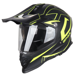 CASCO ENDURO DOBLE VISOR GP23 BUBBA 800 NEGRO FLUO MATE