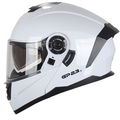 CASCO REBATIBLE DOBLE VISOR GP23 FURIUS BLANCO BRILLO