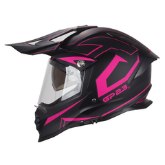 CASCO ENDURO DOBLE VISOR GP23 BUBBA 800 NEGRO ROSA MATE - comprar online