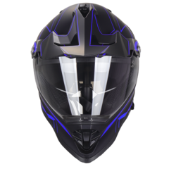 CASCO ENDURO DOBLE VISOR GP23 BUBBA 800 AZUL MATE en internet