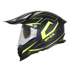 CASCO ENDURO DOBLE VISOR GP23 BUBBA 800 NEGRO FLUO MATE en internet