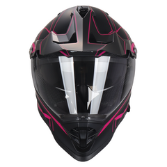 CASCO ENDURO DOBLE VISOR GP23 BUBBA 800 NEGRO ROSA MATE en internet