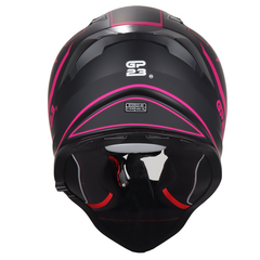 CASCO ENDURO DOBLE VISOR GP23 BUBBA 800 NEGRO ROSA MATE - FRASER MOTOS