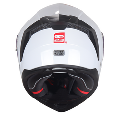 CASCO REBATIBLE DOBLE VISOR GP23 FURIUS BLANCO BRILLO - tienda online