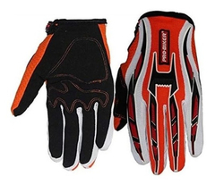 GUANTES PROBIKER MOTOCROSS ENDURO NARANJA BLANCO ANTIDESLIZANTE