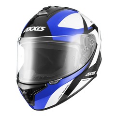 CASCO AXXIS DRAKEN X-ROAD NEGRO/BLANCO/AZUL BRILLO - comprar online