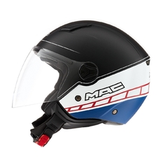 CASCO BEAT STRADA NEGRO BLANCO AZUL - FRASER MOTOS