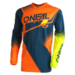 CONJUNTO ENDURO ONEAL ELEMENT RACEWEAR BLUE ORANGE NEON YELLOW - comprar online