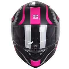 CASCO REBATIBLE DOBLE VISOR GP23 FURIUS 900 ROSA MATE - FRASER MOTOS