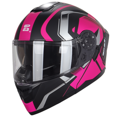 CASCO REBATIBLE DOBLE VISOR GP23 FURIUS 900 ROSA MATE en internet