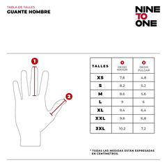 GUANTE RANGER EVO NEGRO FLUO NINE TO ONE en internet