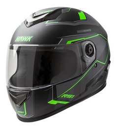 CASCO HAWK RS1 ALPHA NEGRO VERDE