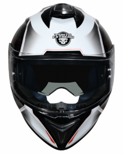 CASCO DOBLE VISOR 981 PUNTO EXTREMO ROJO BLANCO - comprar online