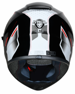 CASCO DOBLE VISOR 981 PUNTO EXTREMO ROJO BLANCO - FRASER MOTOS